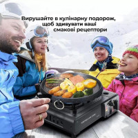 Портативна газова горілка туристична газова плита