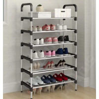 Полиця для взуття 6 ярусів модульна складна New shoe rack металева органайзер стійка для взуття