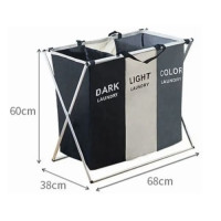 Раскладная корзина для белья на 3 отсека - Laundry Basket