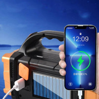 Ручний ліхтар-прожектор з сонячною панеллю і функцією PowerBank, GL-2289