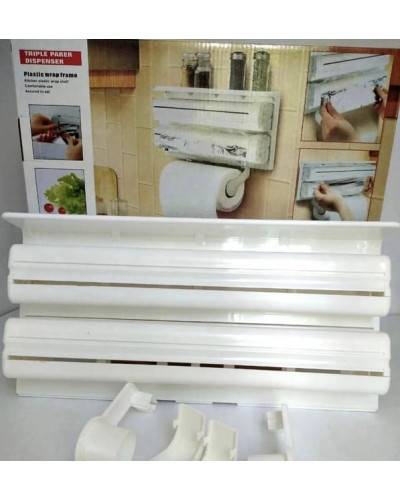 Кухонний диспенсер для плівки, фольги, рушників Kitchen Roll 3 в 1 тримач для кухні Кухонний диспенсер для плівки, фольги, рушників Kitchen Roll 3 в 1 тримач для кухні