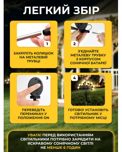 Садовый светодиодный светильник на солнечной батарее.