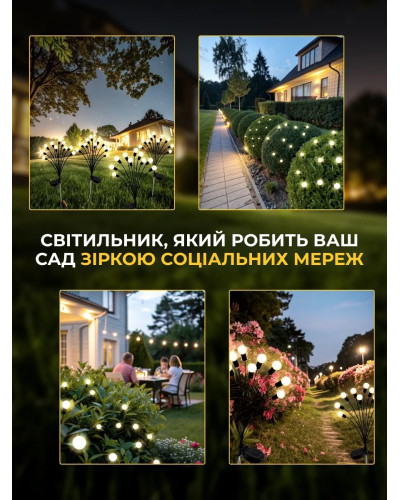 Садовый светодиодный светильник на солнечной батарее.
