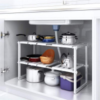 Регульована кухонна полиця-органайзер Kitchen Rack
