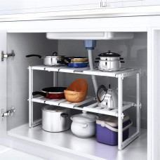 Регулируемая кухонная полка-органайзер Kitchen Rack
