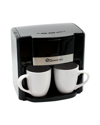 Кофеварка 2 в 1 Domotec с двумя керамическими чашками