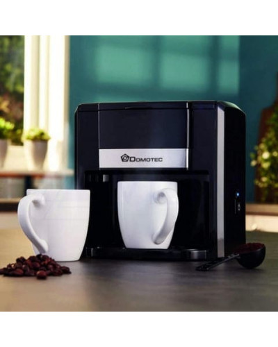Кофеварка 2 в 1 Domotec с двумя керамическими чашками