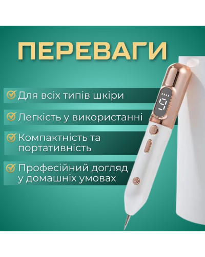 Портативний плазмовий коагулятор для видалення папілом та бородавок