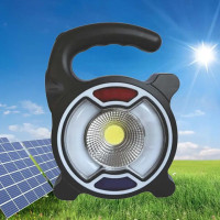 Светодиодный ручной фонарь с аккумулятором на солнечной батарее - LED COB 3130