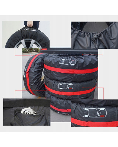 Комплект чехлов для хранения колес (4 шт.) Комплект чехлов для хранения колес (4 шт.)
