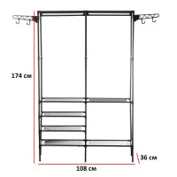 Вешалка для одежды - Simple Coat Rack Double Row