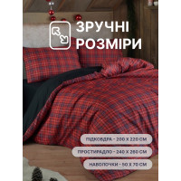 Комплект фланелевої постільної білизни (червоний)