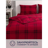 Комплект фланелевої постільної білизни (червоний)