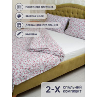 Комплект фланелевого постельного белья цветочный