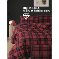 Комплект фланелевої постільної білизни (червоний)