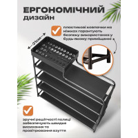 Полиця для взуття 5 ярусів shoe rack, стійка для взуття