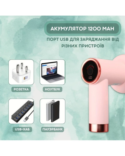 Портативный вибромассажер (5 насадок)