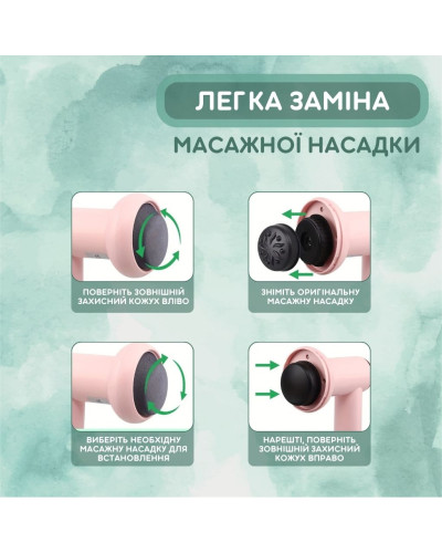 Портативный вибромассажер (5 насадок)
