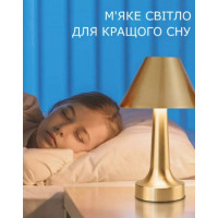 Настольна лампа с аккумулятором (золото) (3675-4573)