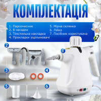 Многофункциональный ручной пароочиститель - Handheld Steam Cleaner