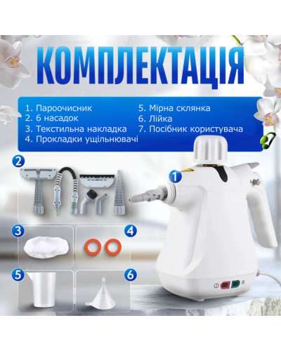 Многофункциональный ручной пароочиститель - Handheld Steam Cleaner
