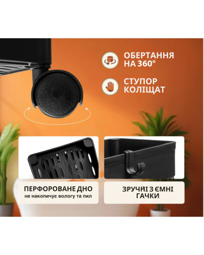 Этажерка стеллаж на 4 полки на колесах