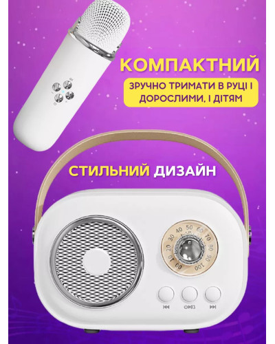 Детское беспроводное ретро караоке - Pulse Platinum C20 Plus