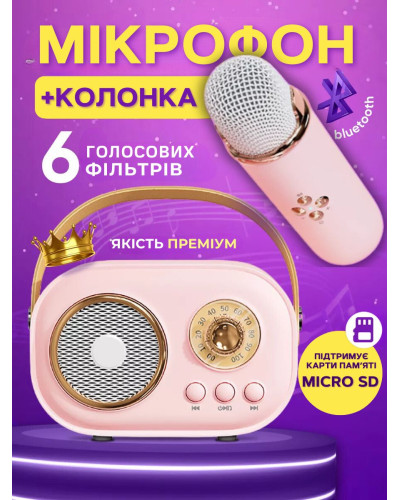 Детское беспроводное ретро караоке - Pulse Platinum C20 Plus