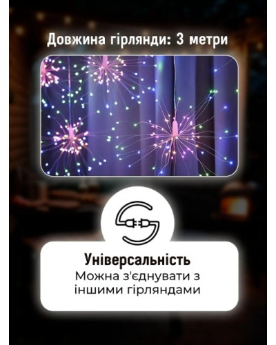Гирлянда - штора Фейерверк 3м