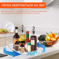 Крутящаяся подставка для холодильника на 360° + контейнер для хранения зелени (2 шт.)