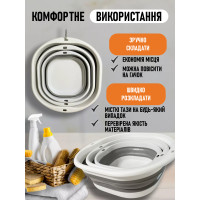 Набір силіконових складних тазів, 3 шт, миски універсальні