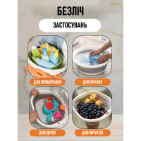 Набір силіконових складних тазів, 3 шт, миски універсальні