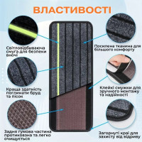 Противоскользящий коврик для лестниц с отражающими полосами