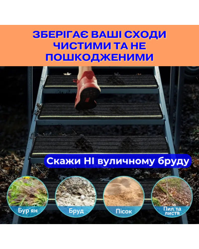 Противоскользящий коврик для лестниц с отражающими полосами