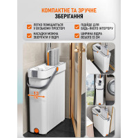 Комплект Швабра с узким ведром и автоматическим отжимом - Scratch cleaning mop