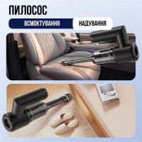 Бездротовий вакуумний пилосос 5в1 очищувач вікон, пилосос, насос, вакууматор та видувач пилу