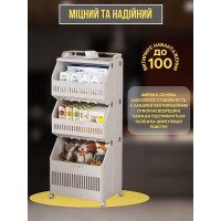 Багатофункціональний візок - етажерка для зберігання на коліщатах