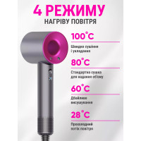 Профессиональный фен для волос 5в1 с магнитными насадками + массажная расческа в подарок