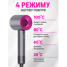 Профессиональный фен для волос 5в1 с магнитными насадками + массажная расческа в подарок