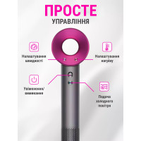 Профессиональный фен для волос 5в1 с магнитными насадками + массажная расческа в подарок