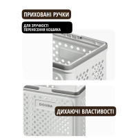 Складаний кошик для білизни з ручками та колесами