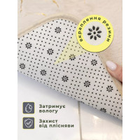 Набір килимків (ковриків) для ванної та туалету 3 шт Мармуровий дизайн бежевий, водопоглинаючі, антиковзаючий