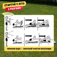 Надувная водная горка дорожка для детей 480х70см - Single