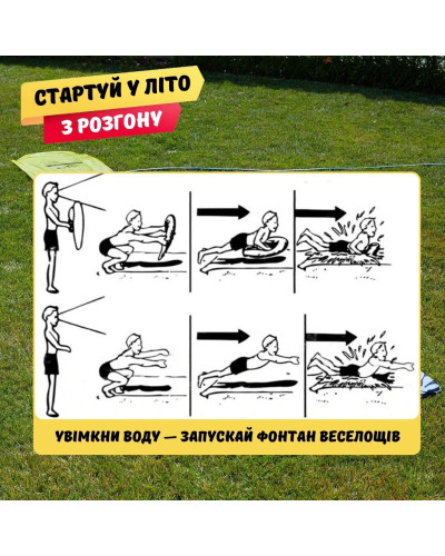 Надувная водная горка дорожка для детей 480х70см - Single