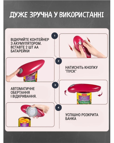 Электрическая открывашка для консервных банок