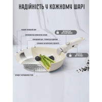 Набор кухонной посуды с крышкой и съемной ручкой (5 пр.)