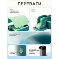 Детский надувной бассейн с крышей, лестницей и насосом 260 х 160 х 56 см