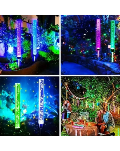 Уличный садовый светильник на солнечной батарее «Пузыри» Многоцветный RGB