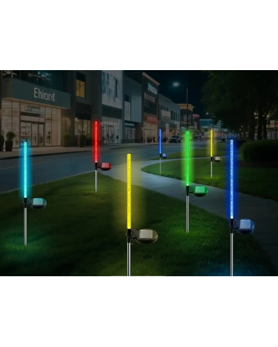 Уличный садовый светильник на солнечной батарее «Пузыри» Многоцветный RGB