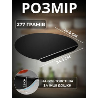 Акрилова обробна дошка з бортиком для кухні